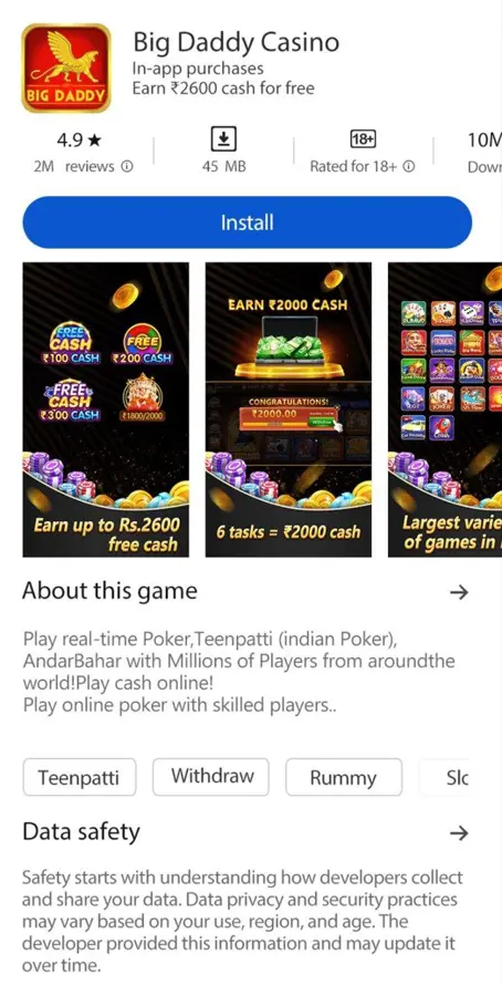 BIG DADDY CASINO GAME DOWNLOAD OFFICIAL